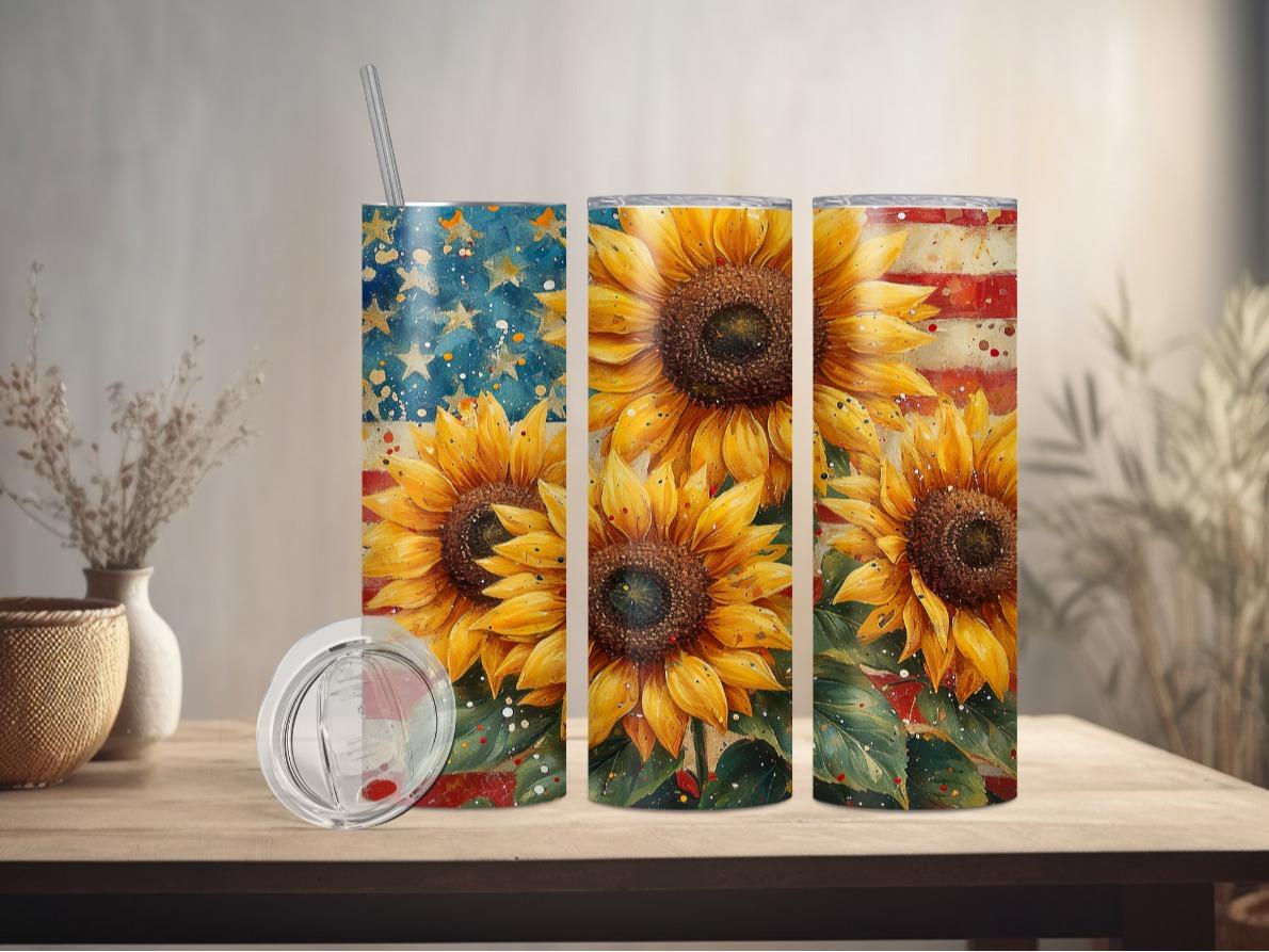 US Flag Sunflower