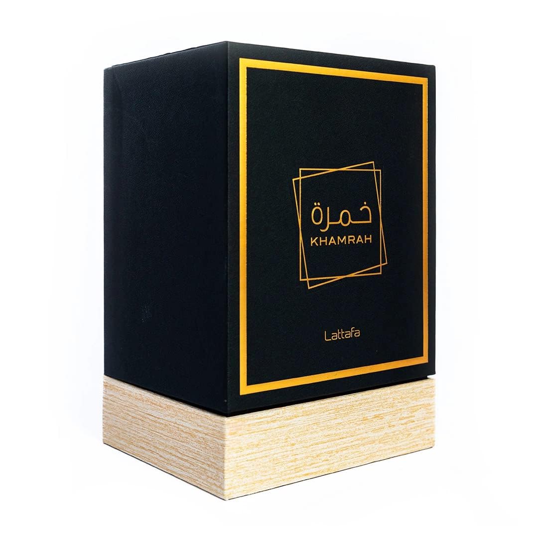 Lattafa Khamrah - Vanilla, Warm Spicy, Amber, Cinnamon - Eau de Parfum Long-Lasting Fragrance for Women, 3.40 Ounce / 100 ml