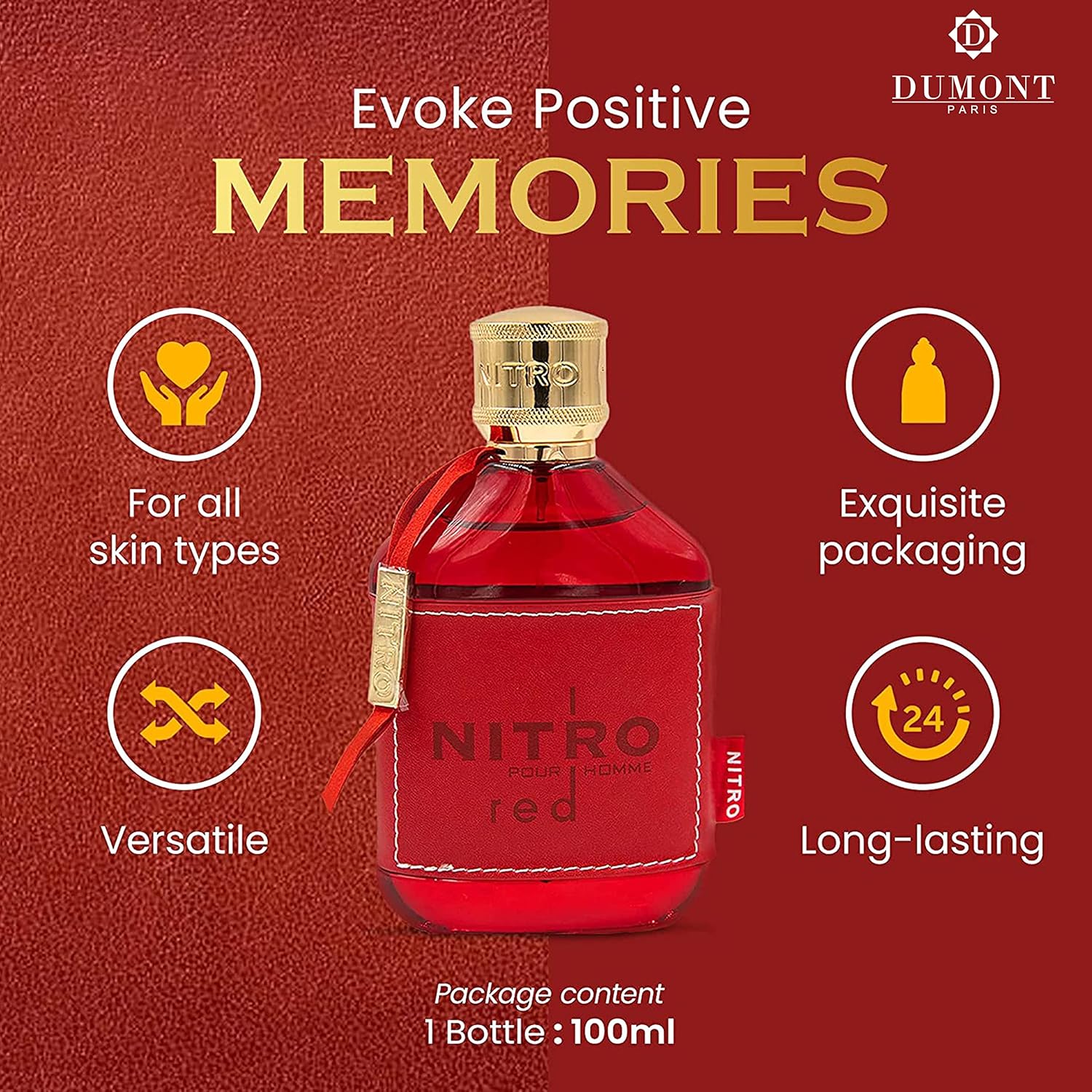 NITRO RED - 3.4oz - Eau De Parfum - Luxury Perfume for Men