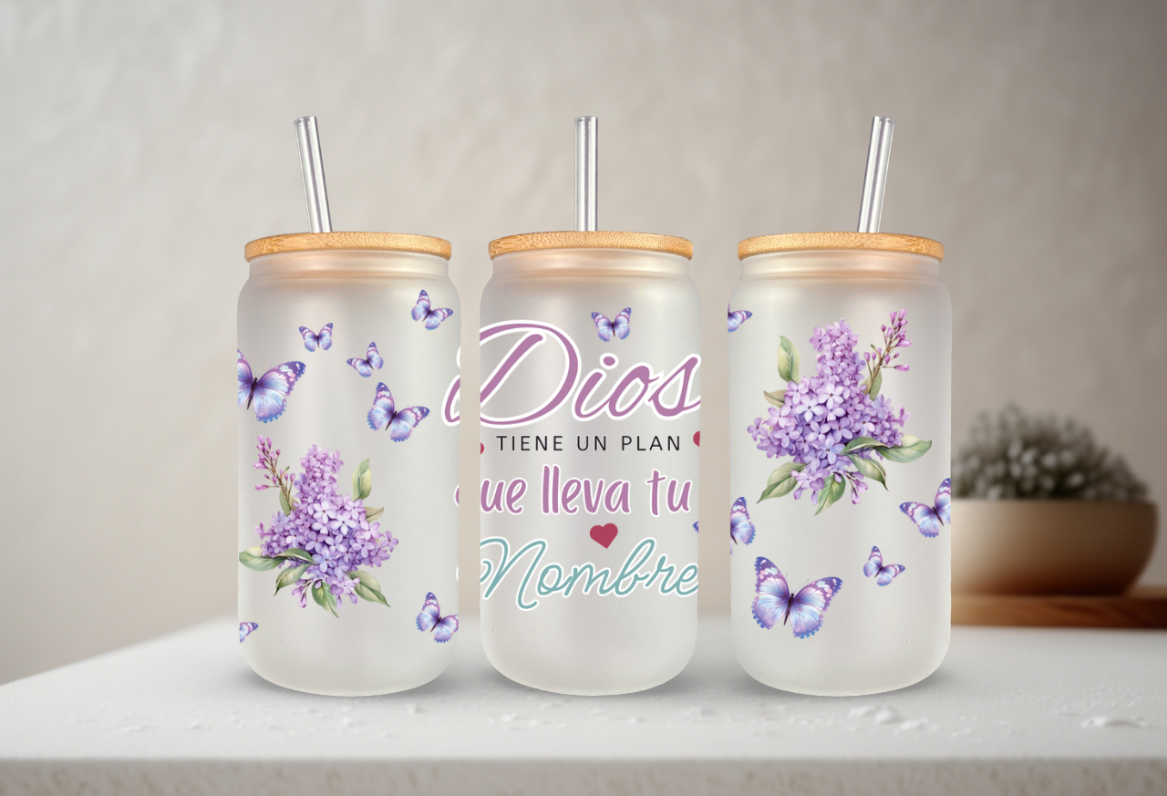 Dios tiene un Plan Frosted Glass 16oz