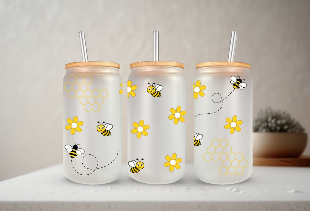 Bee's Frosted Glass 16oz