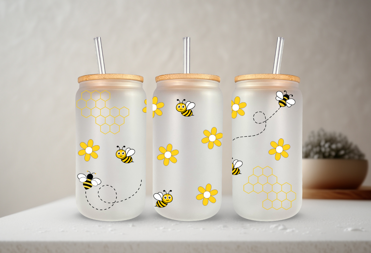Bee's Frosted Glass 16oz