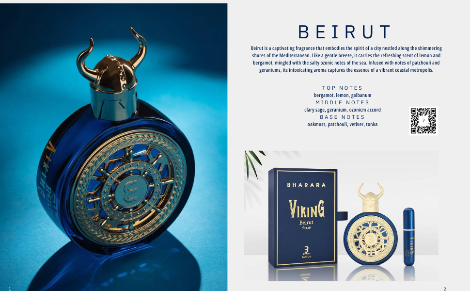 Bharara Viking Beirut for Men 3.4oz 100ml  EDP