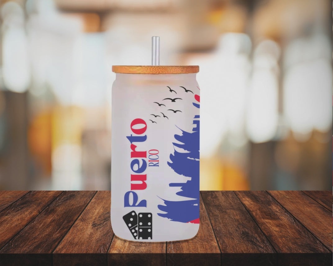 Puerto Rico Frosted Glass 16oz