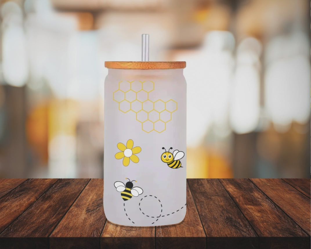 Bee's Frosted Glass 16oz