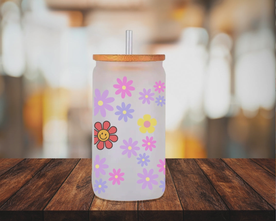 Good Vibes Frosted Glass 16oz