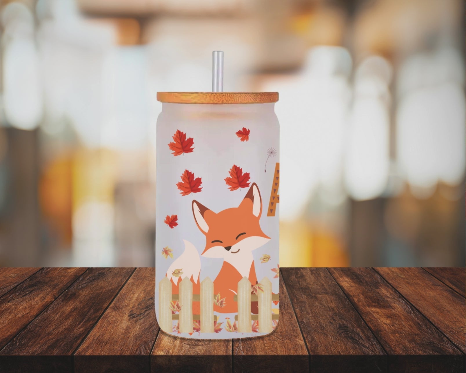 Autumn Frosted Glass 16oz