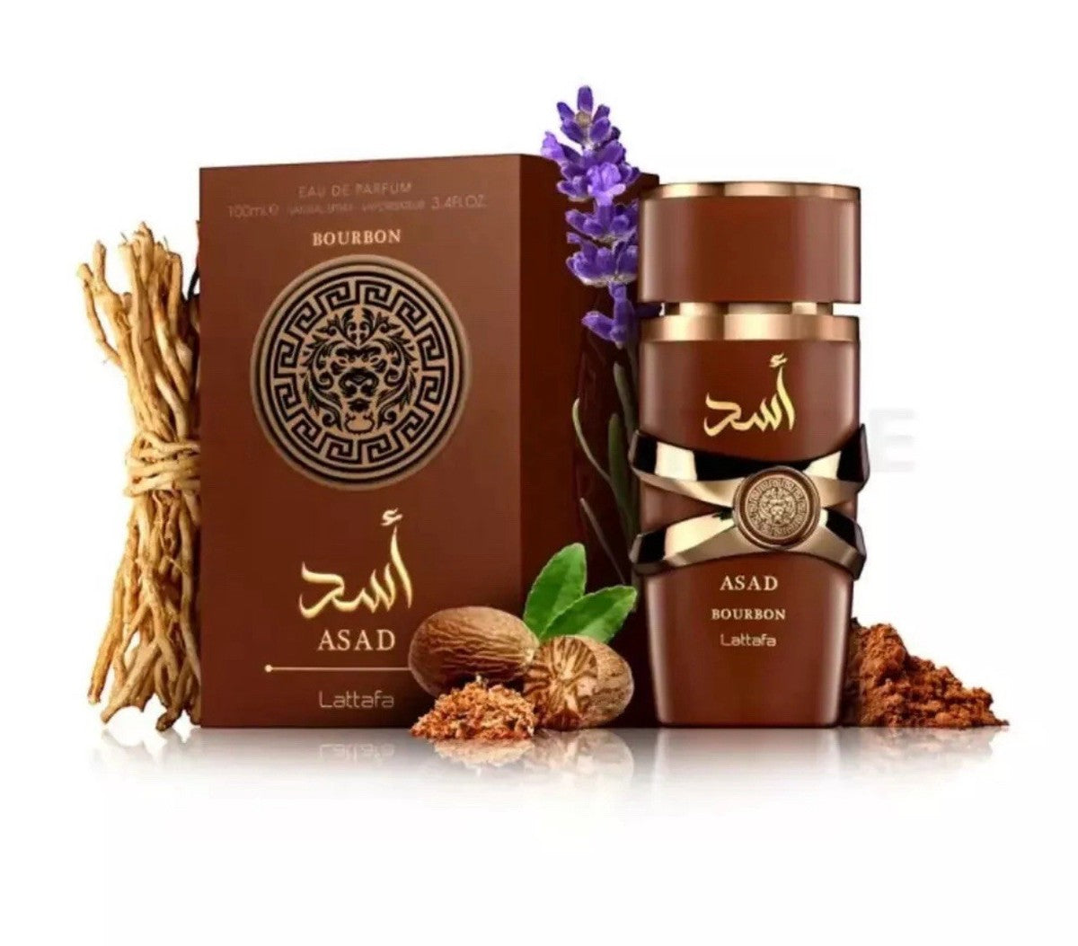 Asad Bourbon for Men- Eau de Parfum Spray, 3.4 Ounce / 100 ml