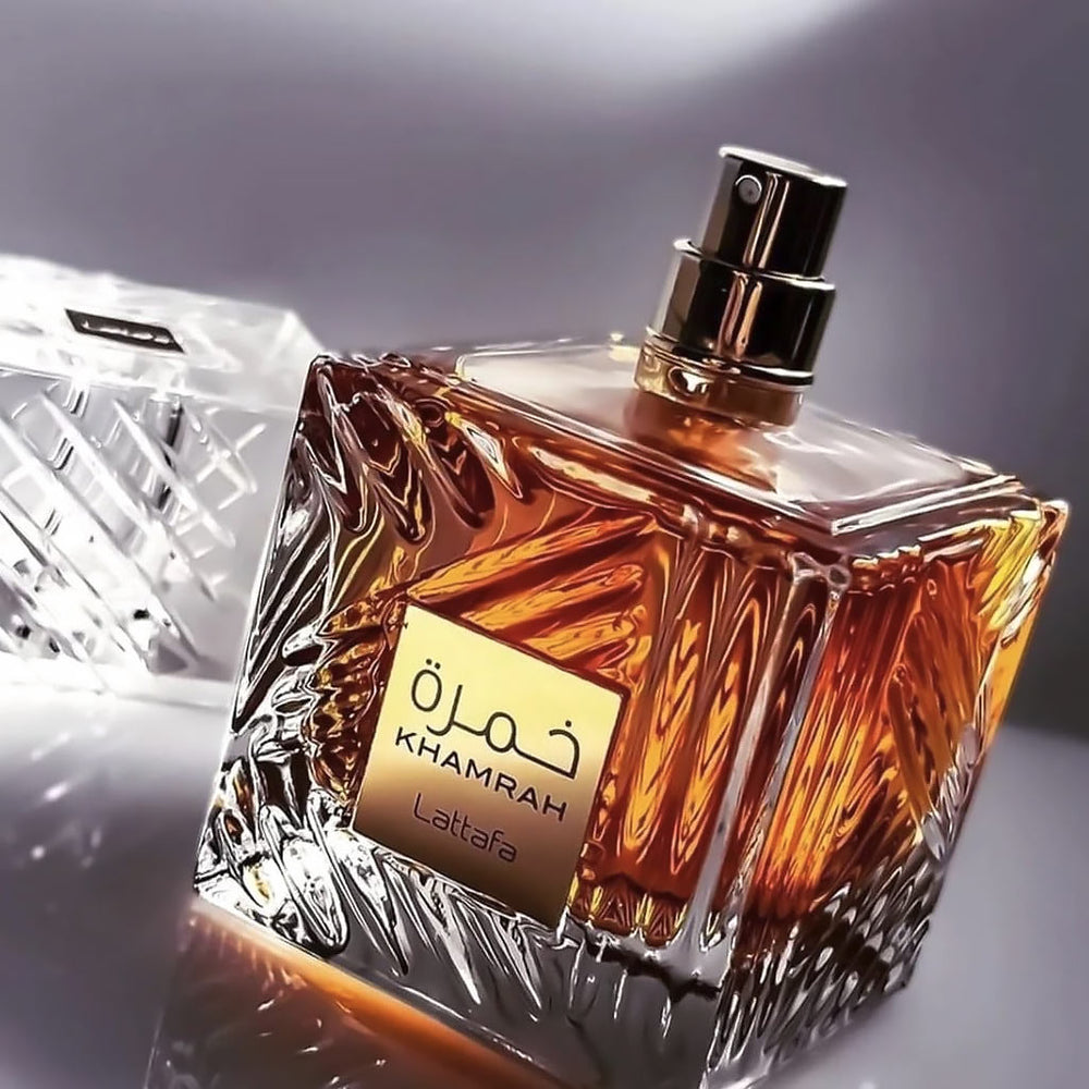 Lattafa Khamrah - Vanilla, Warm Spicy, Amber, Cinnamon - Eau de Parfum Long-Lasting Fragrance for Women, 3.40 Ounce / 100 ml