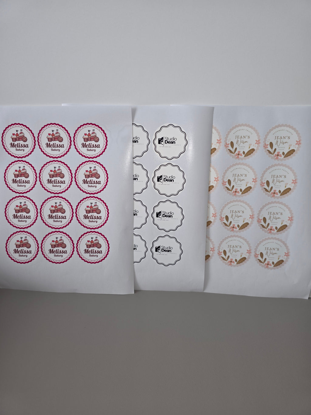 Stickers - Set of 180 Glossy, Waterproof / Custom for your business.