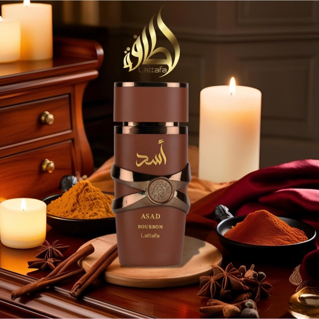 Asad Bourbon for Men- Eau de Parfum Spray, 3.4 Ounce / 100 ml