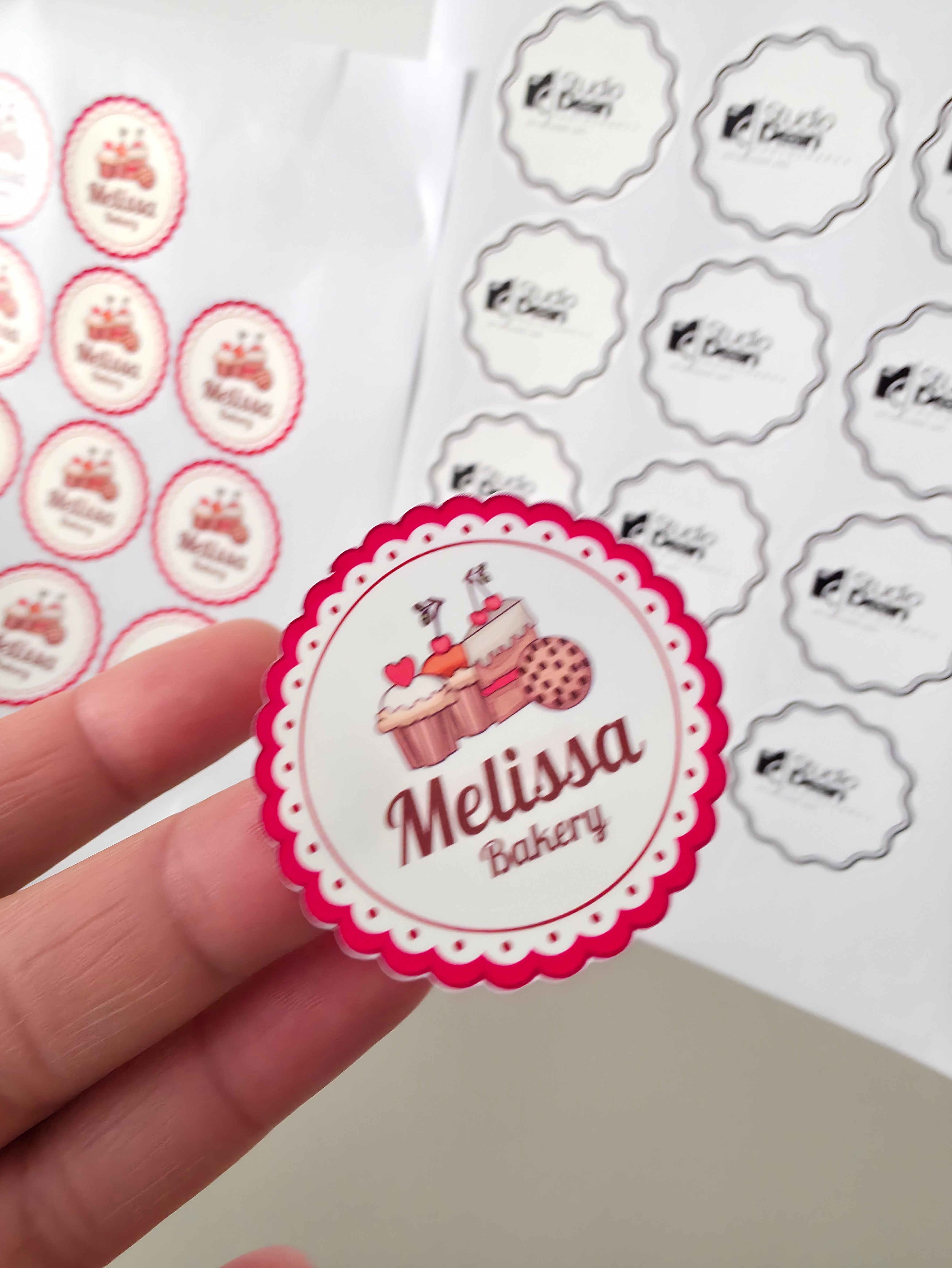 Stickers - Set of 180 Glossy, Waterproof / Custom for your business.