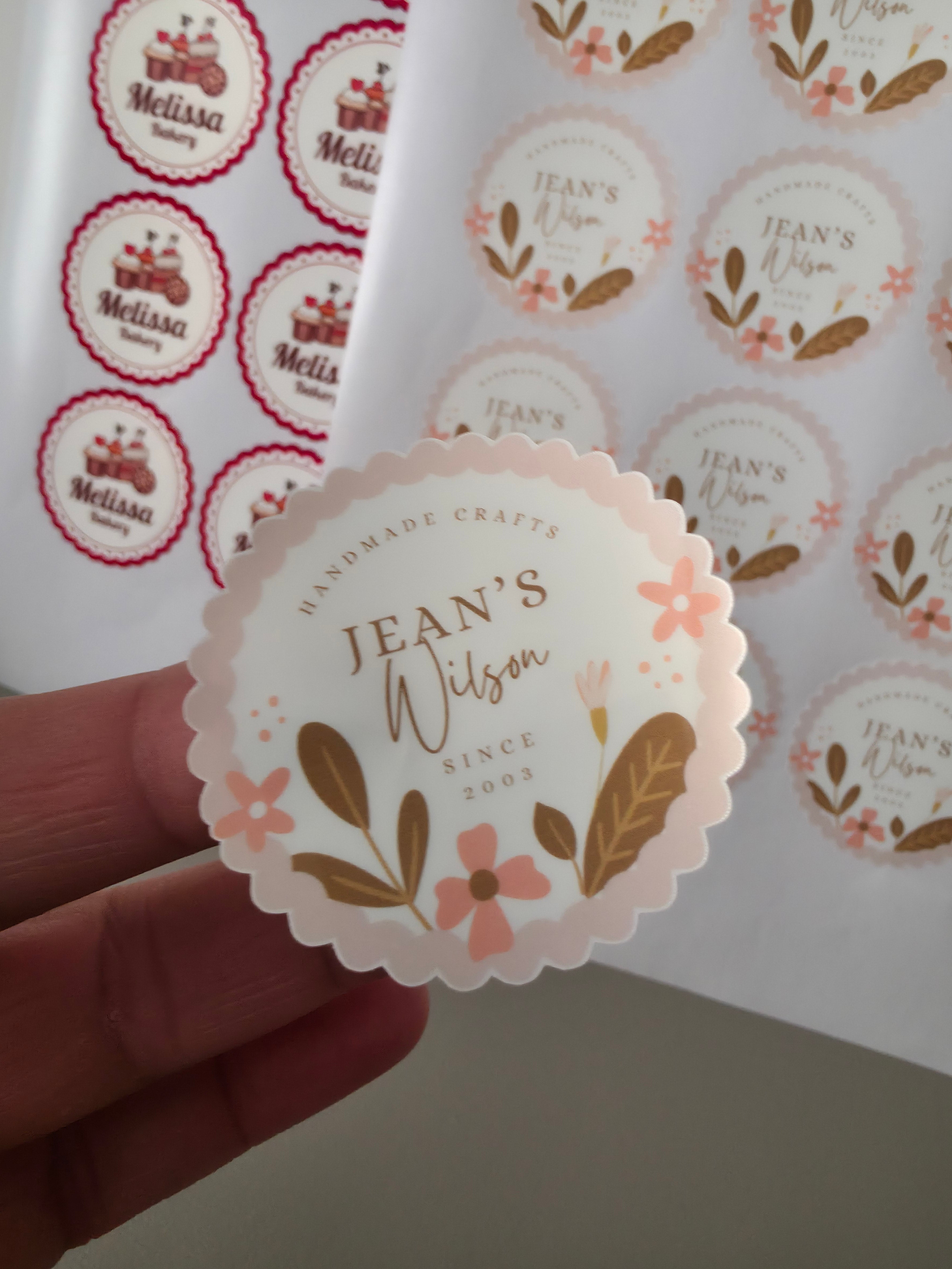 Stickers - Set of 180 Glossy, Waterproof / Custom for your business.