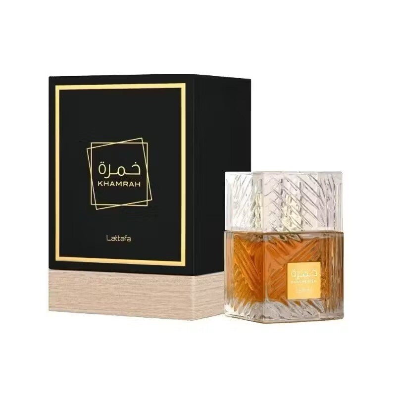 Lattafa Khamrah - Vanilla, Warm Spicy, Amber, Cinnamon - Eau de Parfum Long-Lasting Fragrance for Women, 3.40 Ounce / 100 ml